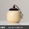 Tarro Pequeño de Cerámica Moderna para Polvo de Té e Incienso Accesorios para Juego de Té Tapón de Tela Lata Sellada Lata Portátil para Almacenamiento de Viaje