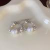 Pendientes de plata con borlas de cristal y flores dulces de Corea del Sur, de alta calidad, para puestos de mercado nocturno de celebridades de Internet para mujer