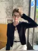 Cardigã Cinza Tricô Feminino Novo Outono Peça de Roupa Externa Suéter Casaco Outono/Inverno Estilo Universitário Tamanho Único