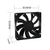 Ventilador de refrigeración DC8015 ventilador 12V24V máquina tarjeta gráfica ventilador DC 8cm ventilador industrial silencioso