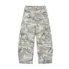 Pantalones Casuales Camuflaje de Pierna Ancha Sueltos Hip-Hop High Street Americano para Hombre Rectos de Bolsillo Múltiple Cargo Tendencia Ins