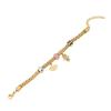 [Bingmeng] nueva pulsera de acero inoxidable de moda de joyería transfronteriza con flor, pulsera de ojo exagerada B508