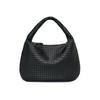 Bolso de Mujer Puramente Tejido a Mano, Bolso de Mano de Moda Europea y Americana, Bolso Grande de Hombro, Bolso Dumpling de Alta Gama 60049