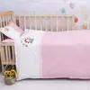 Conjunto de roupa de cama para soneca de bebê de cor sólida para jardim de infância, conjunto de três peças com fronha, protetor de colchão e enchimento de edredom, conjunto de seis peças para soneca de jardim de infância
