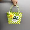 Plástico tecido vegetal cesta saco bolsa saco tecido saco cesta diy mão cesta de presente pequeno livro vermelho frito estilo de rua