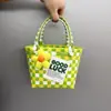 Bolso de Mano Tejido de Plástico Personalizado Cesta Tejida de Plástico Cesta de Regalo DIY Bolso de Calle del Pequeño Libro Rojo