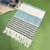 Toalla de Playa Transfronteriza, Toalla de Playa, Toalla de Baño Turca Multifuncional, Borla Multicolores Hecha a Mano, Absorbente, Secado Rápido, Esterilla de Playa