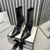 2025 Nuevas Botas de Moda Elegantes y Profesionales para Otoño e Invierno Botines Diseño para Mujer Gama Alta Elegantes Puntiagudas Elásticas Ajustadas
