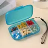 Pastillero Mini de 6 Compartimentos para Viaje, Caja de Almacenamiento Portátil de Doble Propósito para Medicamentos y Accesorios, Pequeño Organizador de Pastillas