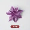 Decoración Colgante Exclusiva Transfronteriza de Flor de Navidad Hueca, Adornos Rosados Brillantes para Guirnaldas de Árbol de Navidad, Lote de Arreglos Festivos