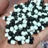Pílulas de enchimento de lama de cristal fino, miçangas, acessórios de resina para brincos DIY, simulação, cápsulas de partículas bicolores, miçangas redondas