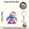 Chaveiro de Personagem de Desenho Animado 2D Plano Temu, Shein, Amazon Pingente Criativo com Design de Natal