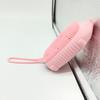 Cepillo de baño de silicona al por mayor para adultos y niños, cepillo de baño de masaje espumoso de pelo fino con esponja, toalla de baño de silicona con forma de erizo.