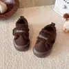 Zapatos de Algodón para Niñas 2026 Otoño Nuevo Estilo Zapatos Casuales Gruesos con Felpa para Niños Niños Medianos y Grandes Zapatos Peludos Cálidos para Niñas