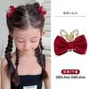 Pinza para el pelo pequeña con lazo de doble cara, accesorio para el pelo para niños, horquilla de metal de tamaño pequeño con flequillo lateral, pinza para el pelo rota para niñas