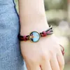 Joyería Punk Nueva Gema del Tiempo Pulsera Joyería de Exportación Pulsera de Cuero Tejido Pulsera de Cuero Vacuno