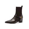 Botas de invierno de cuña de 5 cm estilo coreano de moda, botas calcetín elásticas de otoño 2026, botas altas de punto elástico de punta fina