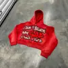 Sudadera con capucha Cross American Y2K de moda Hip Hop con estampado de letras Personalidad Estilo callejero Unisex Holgada Cremallera 265
