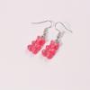 Aretes de Oso Fantasma Aretes de Oso de Peluche Aretes Elegantes Estilo Ins Aretes de Oso Coloridos Tridimensionales Lindos