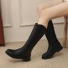 Botas de Invierno y Otoño para Niñas estilo Martin's, Color Sólido, Botas para Niños Tallas Medianas y Grandes, Zapatos de Pasarela, Botas Altas de Goma Antideslizante de Suela Gruesa para Niños