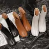 Botines de piel de vaca para mujer, botines individuales, otoño e invierno, nuevos, tacón grueso redondo, tacón medio, cremallera lateral, botines retro para mujer, botines