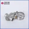 Válvula Reductora de Presión de Acero Inoxidable en Stock con Manómetro, Regulador de Presión de Agua Ajustable, Válvula Reguladora de Presión de Alta Temperatura