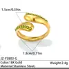 Anillo de titanio y acero con circonita estilo europeo y americano, incrustaciones de diamante, anillo abierto de acero inoxidable de alta gama, nicho ins de lujo ligero