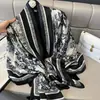 Bufanda de Seda Brocada Estilo Nuevo 2025 para Mujer, Primavera y Otoño, Elegante Versión Coreana, Bufanda de Seda Versátil de Hangzhou y Chal