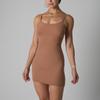Vestido Slip Lounge Modal Mini Saia Slim Amigável à Pele Moda Nua Casa Casual Meio Corpo