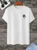 Camiseta Estampada de Rosas para Hombre, Casual, Cuello Redondo, Manga Corta
