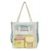Bolso Cruzado de Estilo Coreano para Mujer 2025 Nuevo Lindo Combinación de Colores Estilo Universitario Bolso de Hombro Estudiante de Secundaria Bolso Tote de Gran Capacidad Moderno