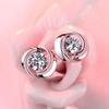 Pendientes de botón giratorios estilo coreano Cao Shi, amor, molinillo corrugado, pendientes de botón de circonita, pendientes de moda para mujer, venta al por mayor