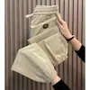 Calça Jogger Tendência de Caimento Solto, Calça Casual Fina de Seda Gelada para o Verão, Calça Masculina de Verão Estilo Roupa de Trabalho