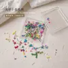 Arte de Unhas Flores Secas Decorações de Unhas Pintura a Óleo Jardim de Monet Pétalas Estilo Japonês Estilo Ins Florais Pequenos Misturados Materiais DIY