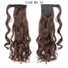 Venta al por mayor del fabricante Comercio exterior Estilo europeo y americano Velcro Cola de caballo larga y rizada Peluca para mujer Pieza de cabello de cola de caballo de fibra de alta temperatura en stock
