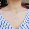 Moda japonesa e coreana 18K rosa ouro quatro folhas trevo colar simples clavícula cadeia de titânio aço decorações acessórios pingente