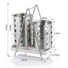 Soporte para Palillos de Acero Inoxidable 304 Barril Creativo Espesado con Drenaje Set de Jaula Redonda para Palillos Estante para Palillos Vajilla