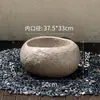 Cuenco de imitación de piedra de guijarro estilo japonés, fuente de agua de bambú, patio exterior, jardín, balcón, paisaje, adorno de agua circulante que atrae la fortuna