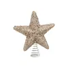 Nuevo Polvo Pegajoso Transfronterizo Estrella de la Punta del Árbol de Navidad Estrella Explosiva Estrella de Cinco Puntas Decoraciones Navideñas Diseño de Escena Navideña