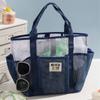 Nueva Bolsa de Playa Multibolsillo Bolsa de Almacenamiento de Gran Capacidad Bolsa de Neceser Portátil Malla de Viaje Drenaje Bolsa de Natación