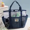 Nueva Bolsa de Playa Multibolsillo Bolsa de Almacenamiento de Gran Capacidad Bolsa de Neceser Portátil Malla de Viaje Drenaje Bolsa de Natación