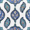 Azulejos de Flores Pequenas Coloridas 150*150 Azulejos de Flores para Fundo de Bar Estilo Étnico Retrô Restaurante B&B Azulejos de Parede para Faixa de Cintura