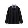 Sudadera tipo polo con cuello de camisa de media cremallera, diseño falso de dos piezas, para hombre, primavera y otoño 2026, nuevo jersey de manga larga con cuello en V