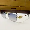Óculos de Sol Sem Aro Moda Europeia e Americana Cor Degradê Tendência Quadrado Armação Pequena Óculos de Sol Femininos Óculos de Sol Anti-UV