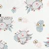 Categoría a algodón tela de algodón con borra impresión de dibujos animados flor nueva camiseta para bebé ropa interior tela para ropa de casa en stock