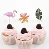 Flor de Hoja Niños Adultos Fiesta de Cumpleaños Horneado Decoración de Pastel Letrero Tarjeta Inserto de Fruta Paquete de 15