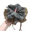 Scrunchie de malha grande estilo coreano para mulheres, acessório de cabelo estilo preguiçoso vintage, elástico para coque, enfeite de cabelo