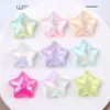 Cielo estrellado iridiscente semitransparente con purpurina, pentagramas tridimensionales coloridos, pegatinas, accesorios DIY para mujeres, materiales al por mayor