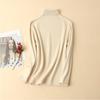 Camiseta Base de Invierno para Mujer 100% Seda de Morera Cepillada Engrosada Cuello Alto Manga Larga Top Cálido Interior Forrado de Felpa de Seda