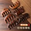 Peine de Masaje de Sándalo Peine Meridiano para el Cuero Cabelludo Peine de Masaje de Dientes Anchos Peine de Madera Maciza para el Hogar Pequeño Peine de Cinco Dientes Souvenir Sándalo Dorado